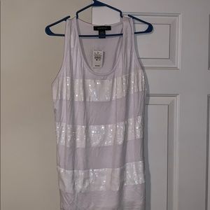 Sexy Ashley Stewart sequined tank